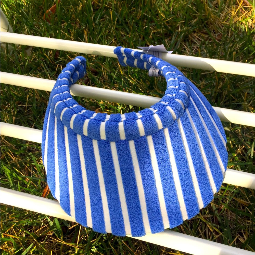 Urban Outfitters striped terry cloth visor